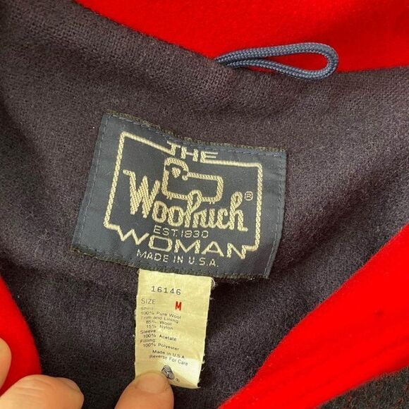 Woolrich pure wool M red button jacket - Picture 3 of 6